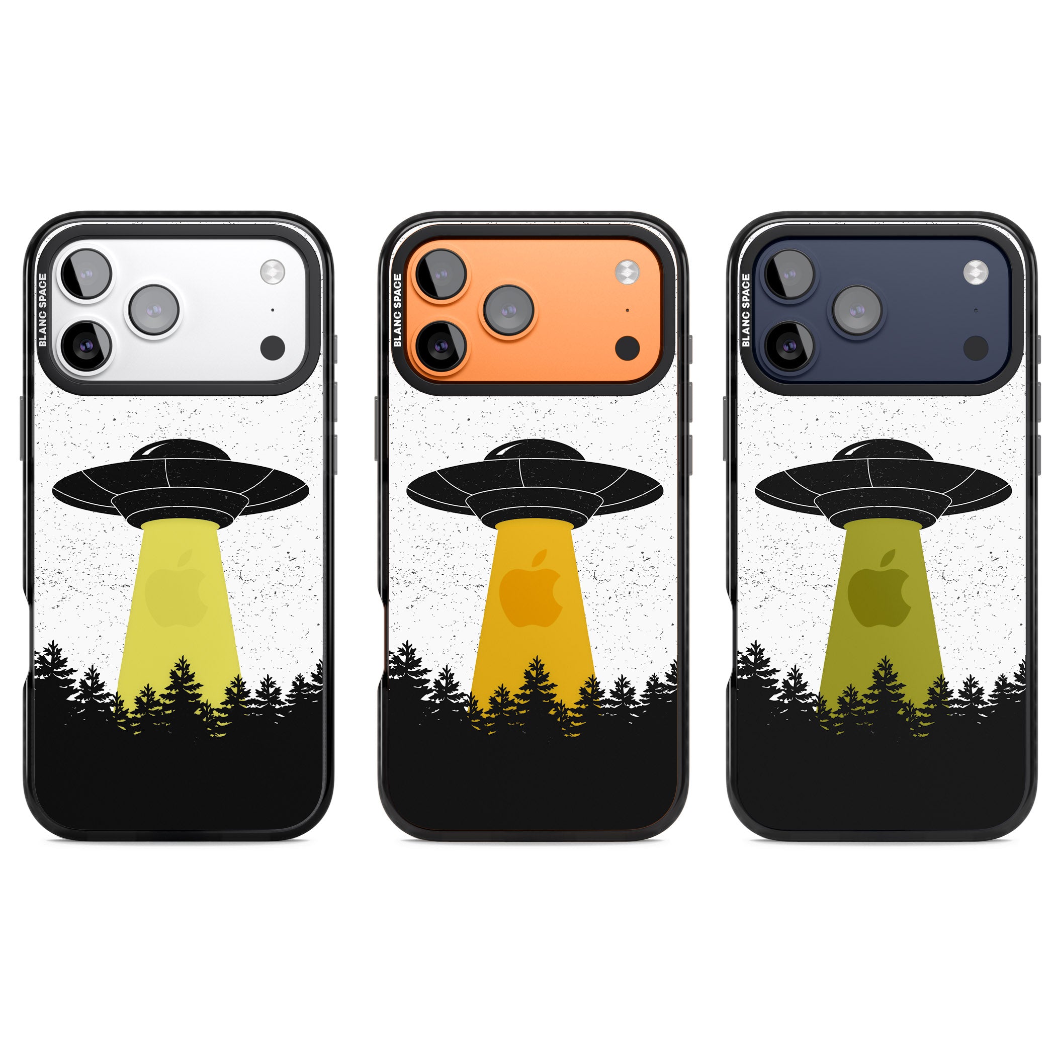 Alien Abduction iPhone 17 Pro Impact Black Phone Case APT Impact Protection