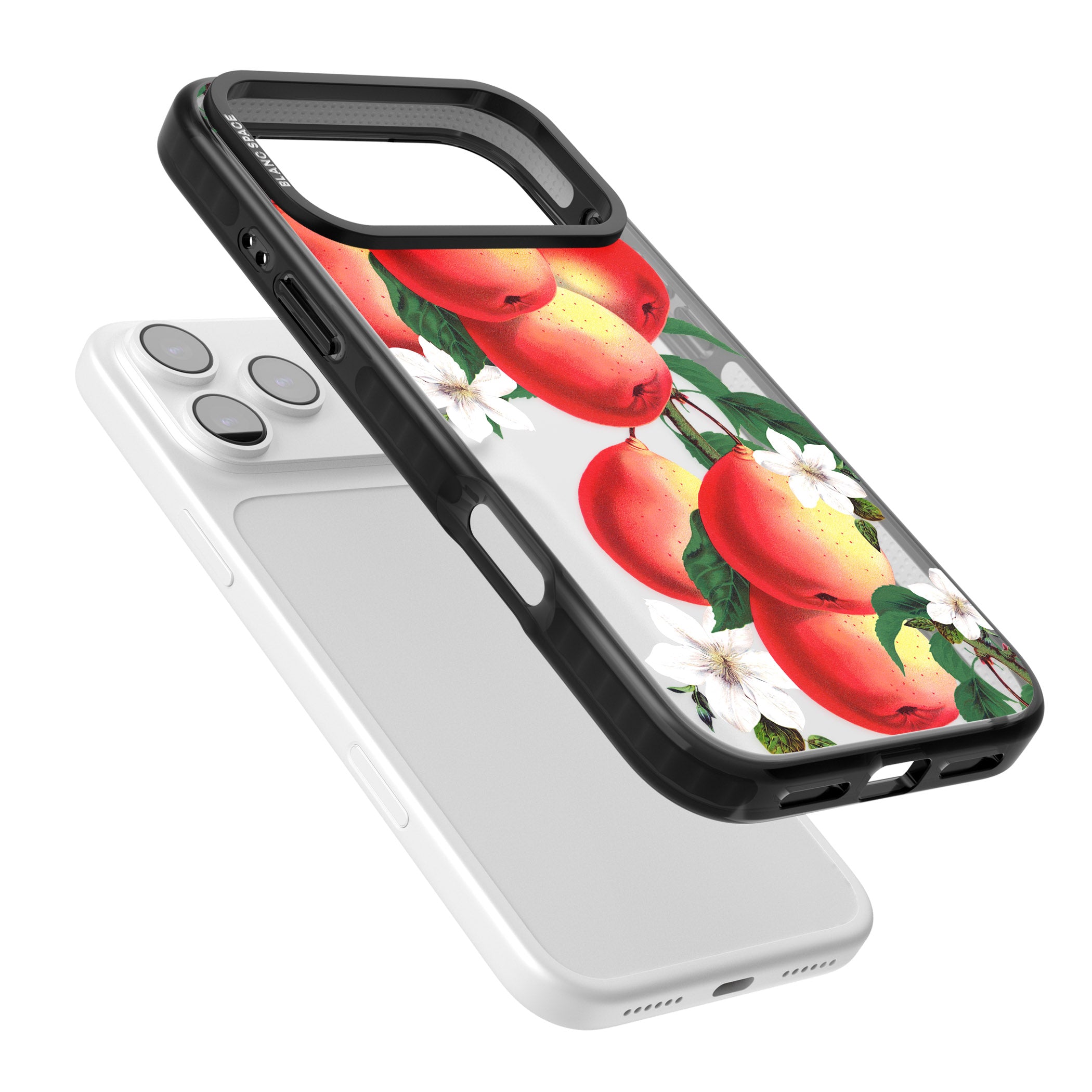 Vintage Painted Peaches iPhone 17 Pro Impact Black Phone Case Colours