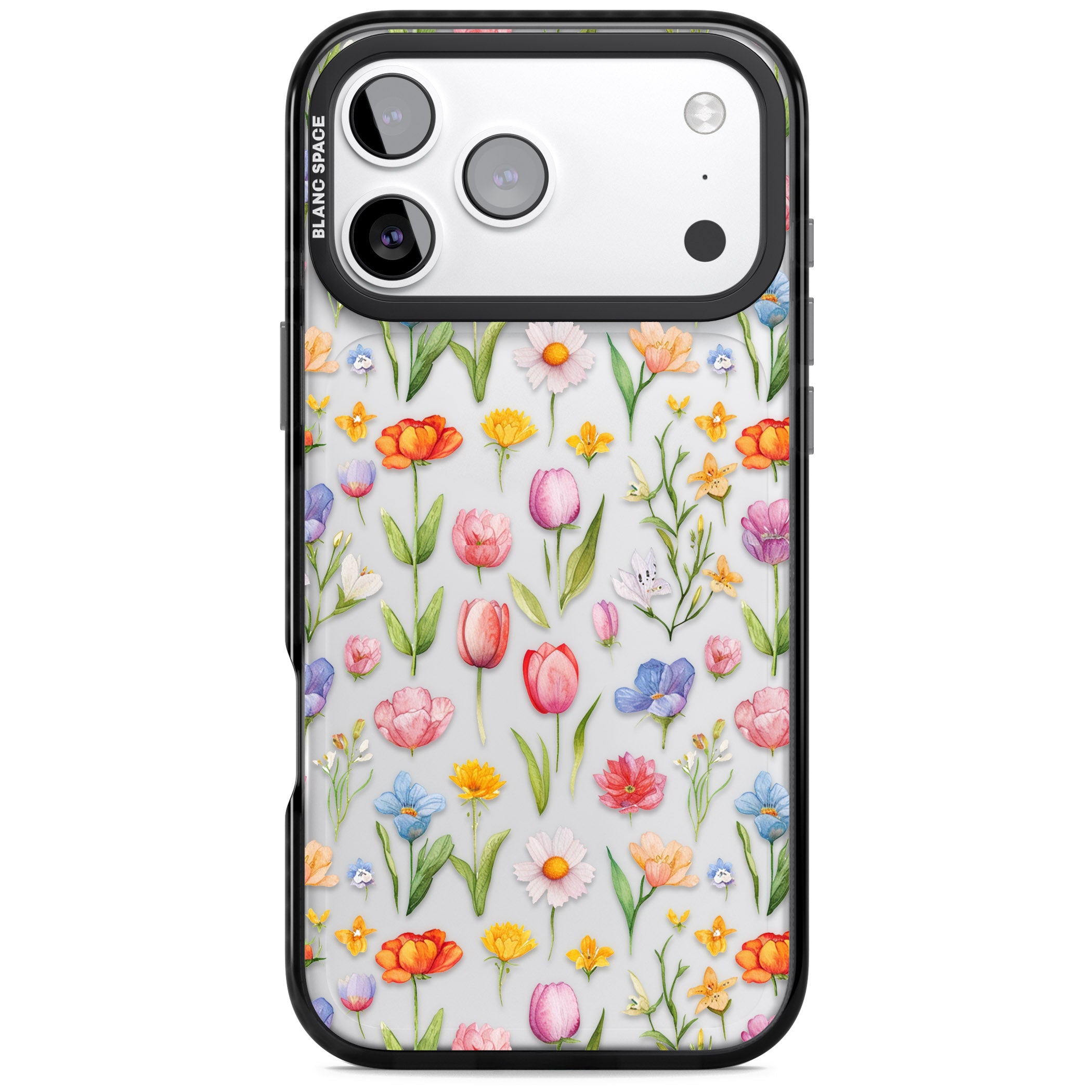 Small Flower Mix iPhone 17 Pro Impact Black Phone Case