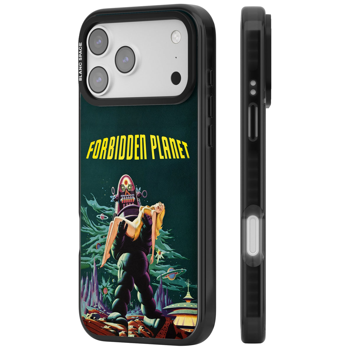 Forbidden Planet Poster iPhone 17 Pro Max Impact Black Phone Case side