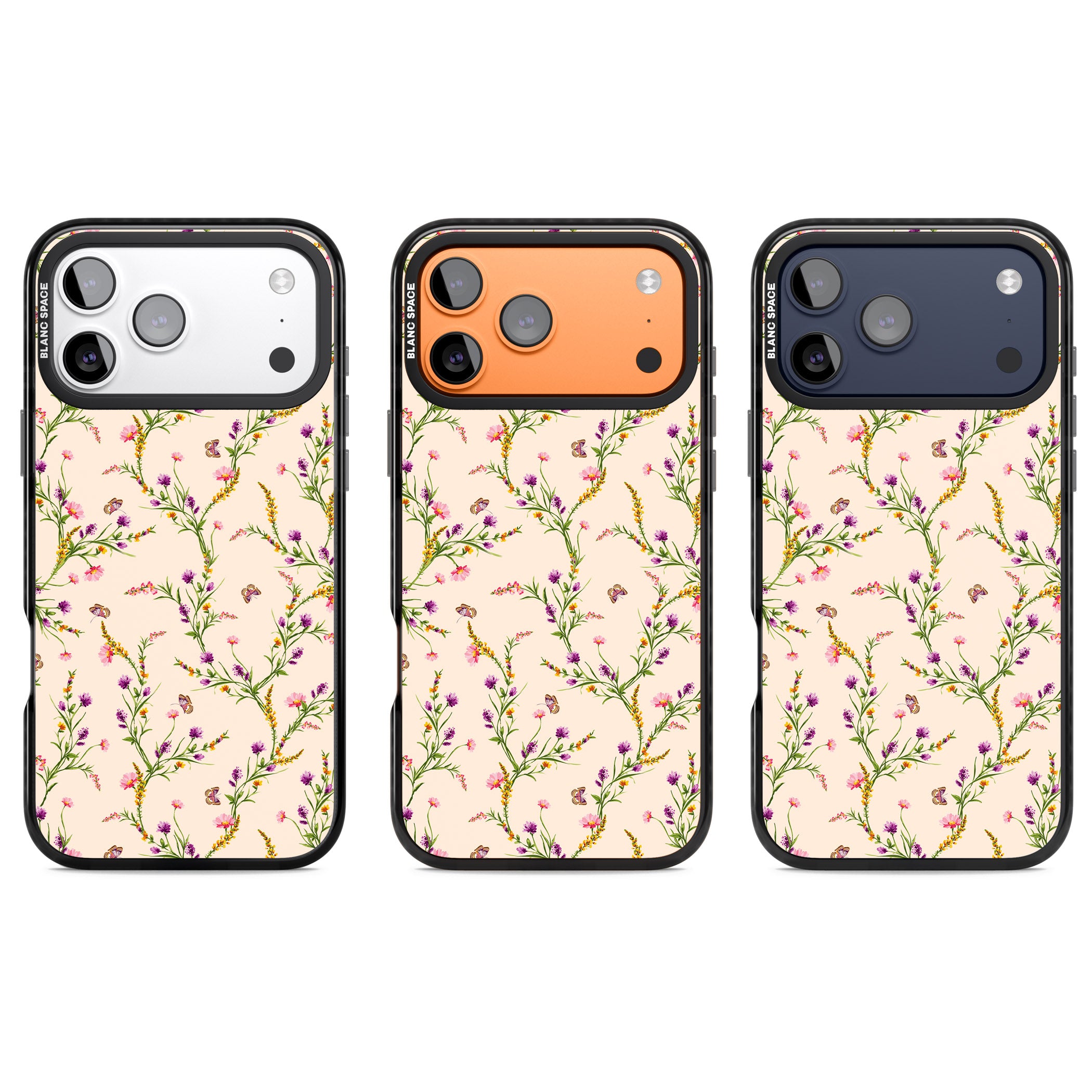 Meadow Wildflowers iPhone 17 Pro Impact Black Phone Case APT Impact Protection