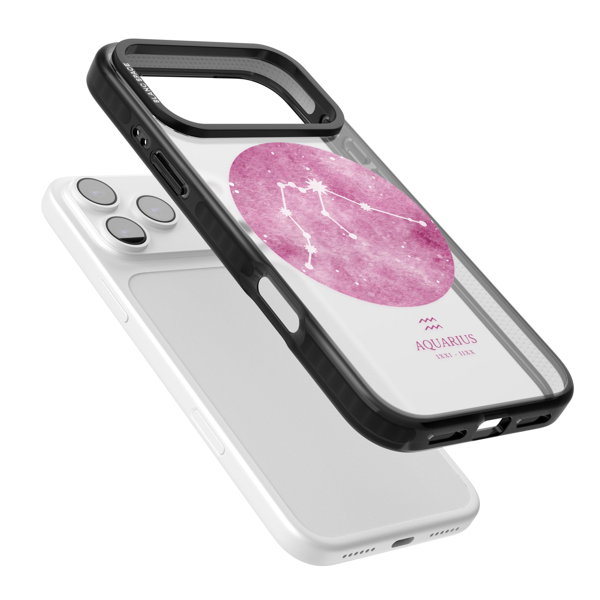 Aquarius Zodiac iPhone 17 Pro Impact Black Phone Case Colours