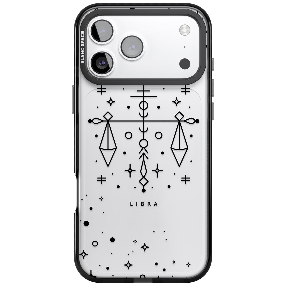 Libra Abstract Zodiac iPhone 17 Pro Max Impact Black Phone Case front