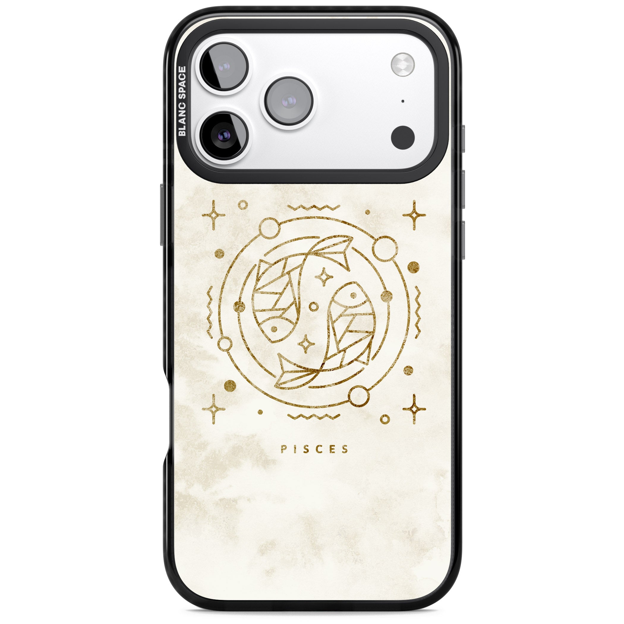 Pisces Emblem iPhone 17 Pro Impact Black Phone Case