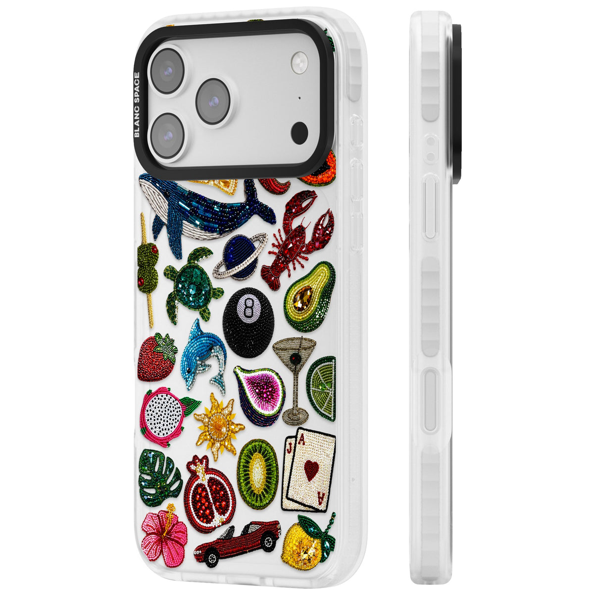Beaded Mix iPhone 17 Pro Max Impact Clear Phone Case side