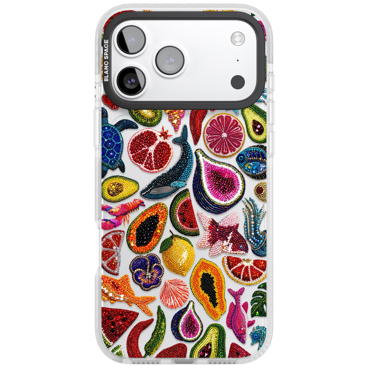Beaded Tropic iPhone 17 Pro Max Impact Clear Phone Case front