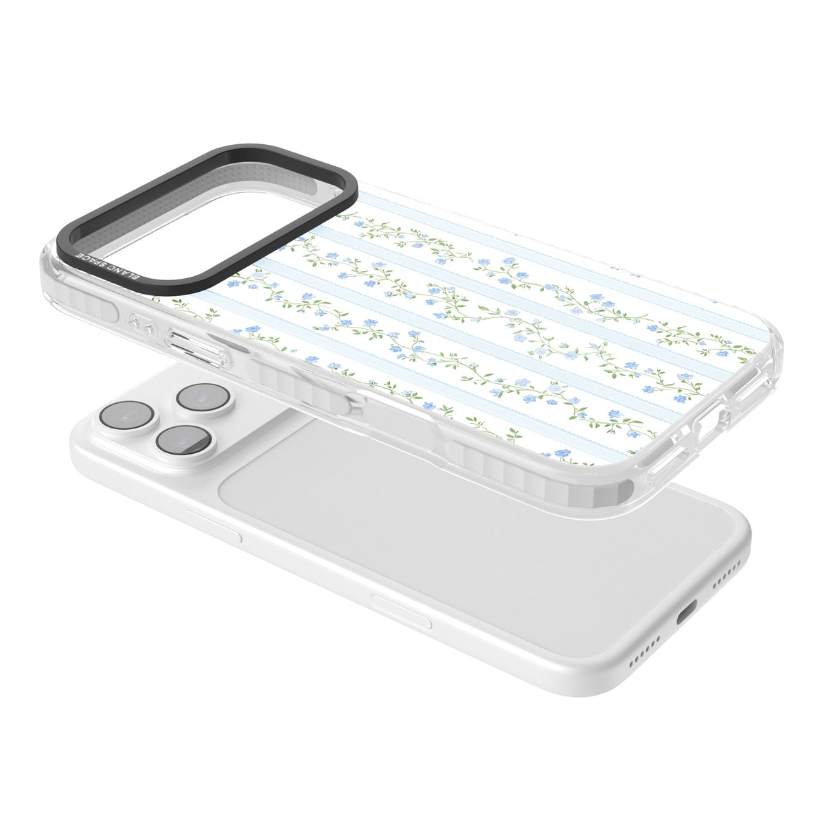 Bluebell Vine iPhone 17 Pro Max Impact Clear Phone Case angled