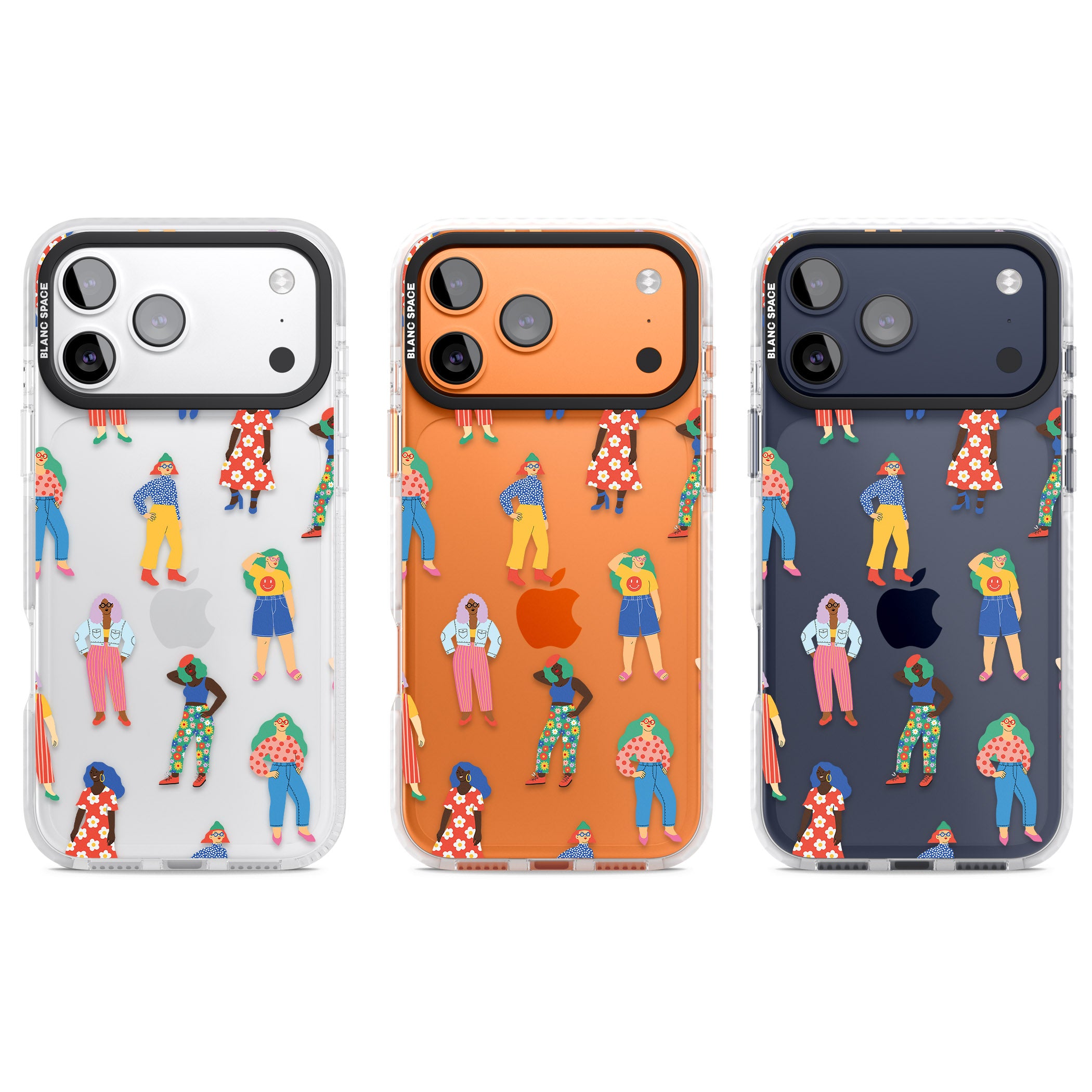 Girls Pattern iPhone 17 Pro Impact Clear Phone Case APT Impact Protection