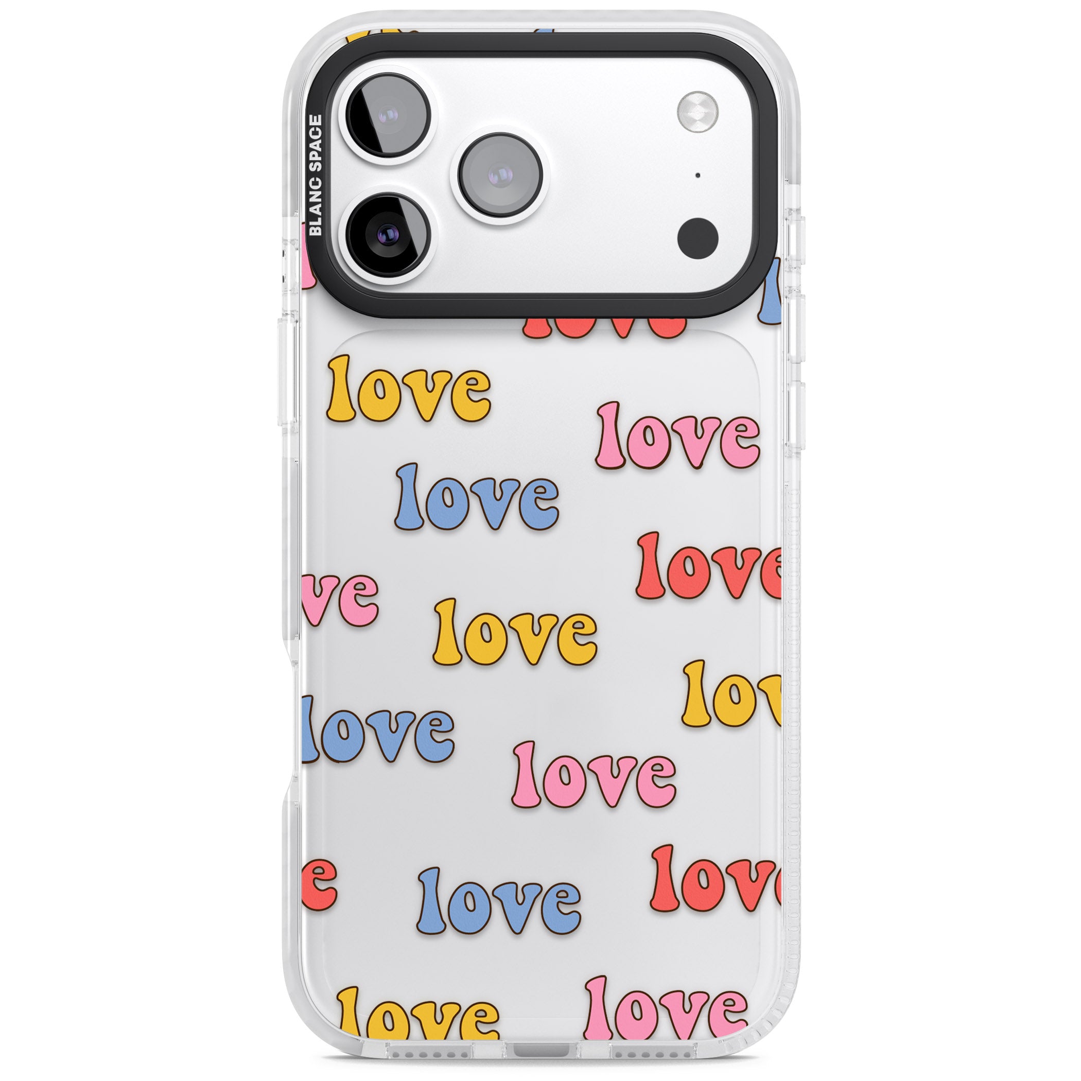 Love Pattern iPhone 17 Pro Impact Clear Phone Case