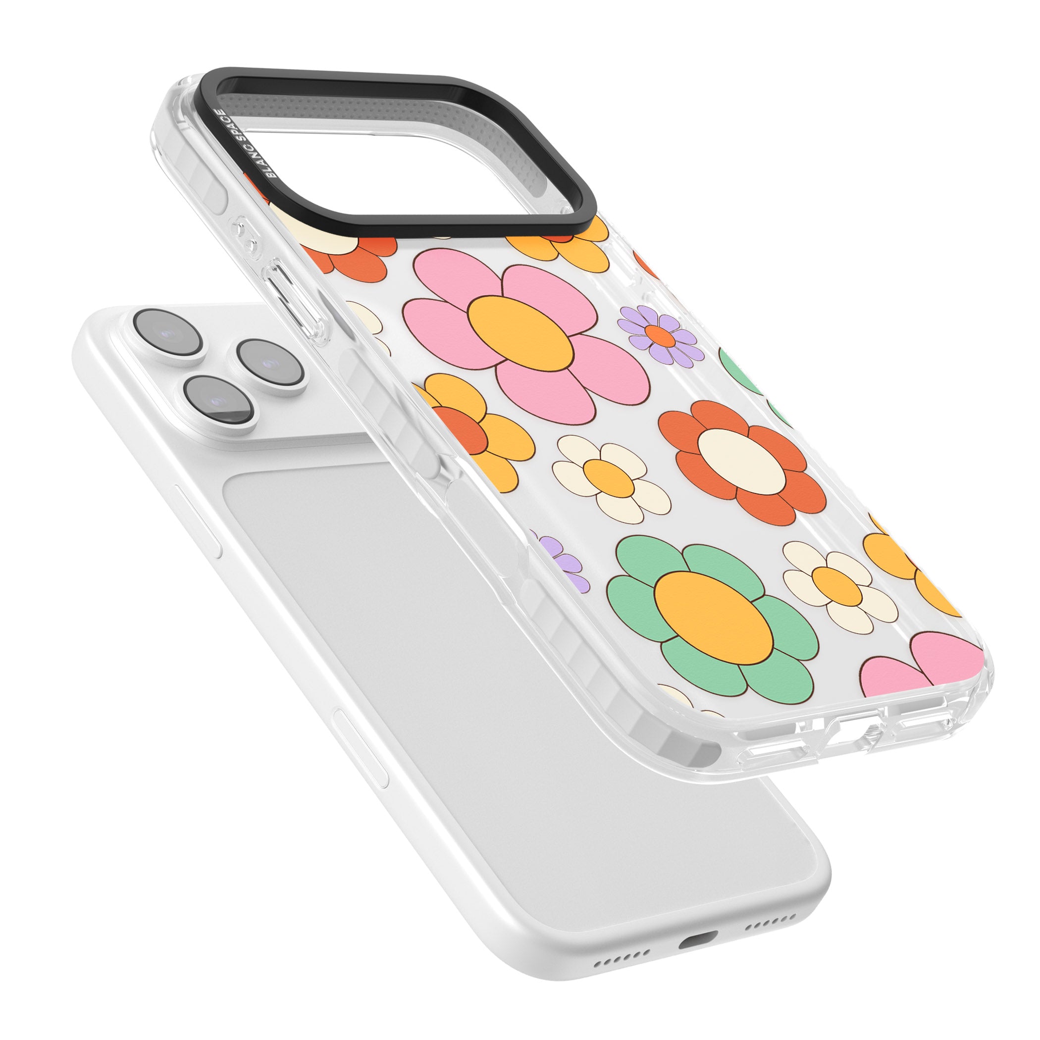 Groovy Blossoms iPhone 17 Pro Impact Clear Phone Case Colours