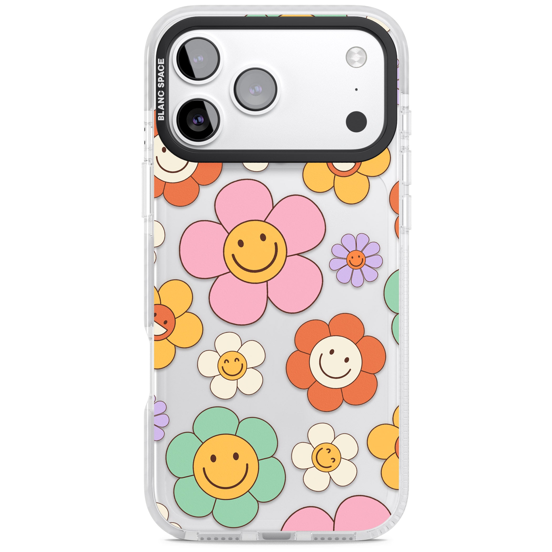 Happy Blossoms iPhone 17 Pro Impact Clear Phone Case
