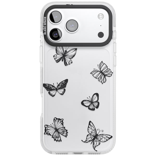 Grey Butterfly Line Pattern