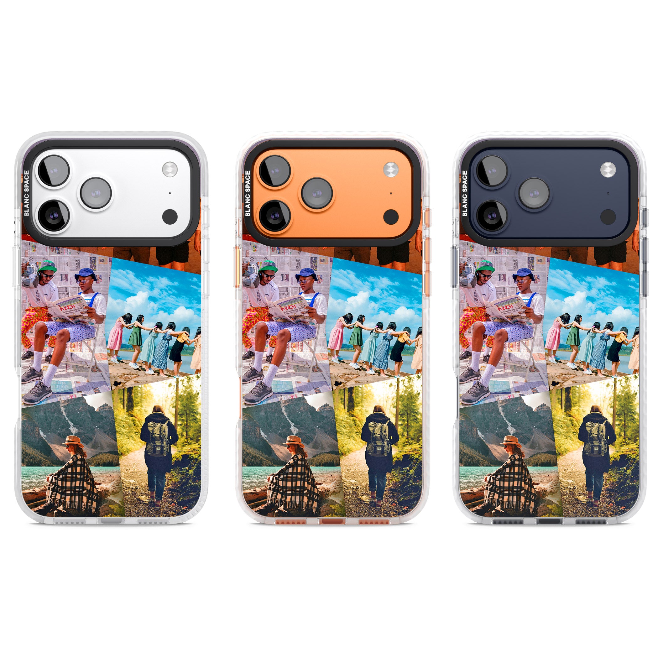 Personalised Abstract Photo Grid iPhone 17 Pro Impact Clear Phone Case APT Impact Protection