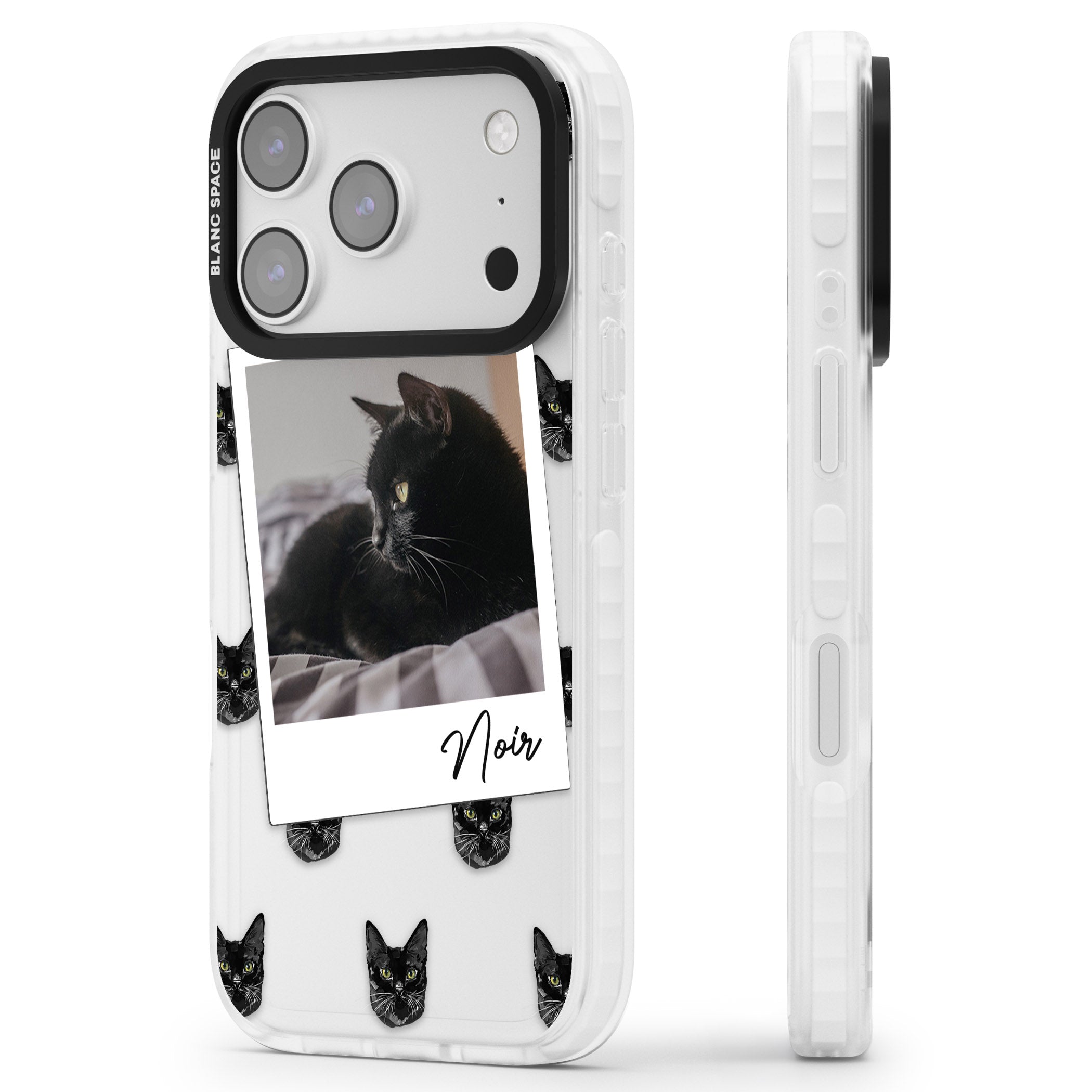 Personalised Bombay Cat Photo iPhone 17 Pro Impact Clear Phone Case Side Profile