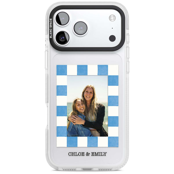 Personalised Blue Check Photo