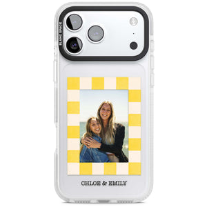 Personalised Yellow Check Photo