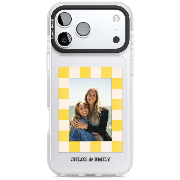 Personalised Yellow Check Photo
