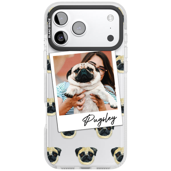 Personalised Pug Instant Camera Photo
