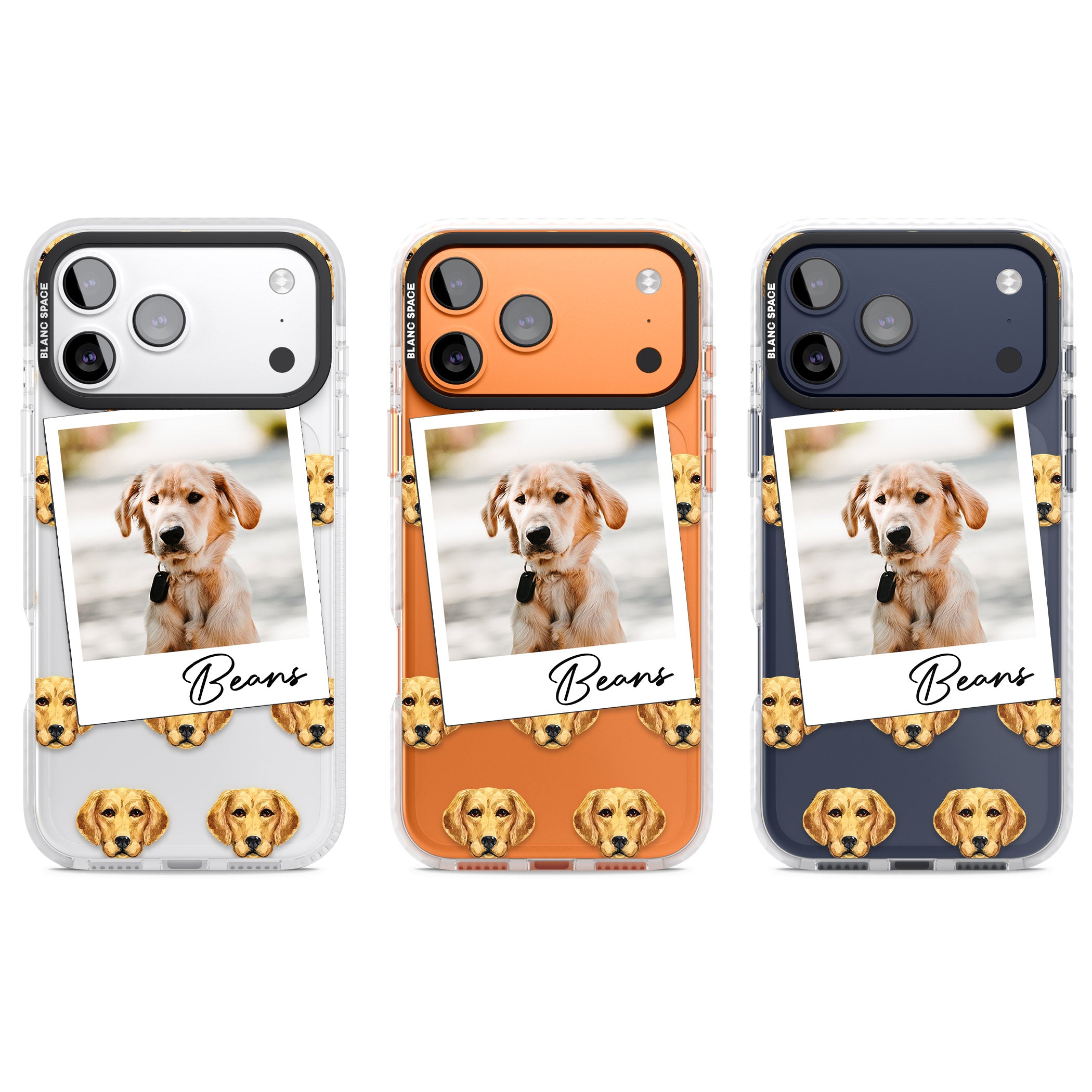 Personalised Labrador Instant Camera Photo iPhone 17 Pro Impact Clear Phone Case APT Impact Protection