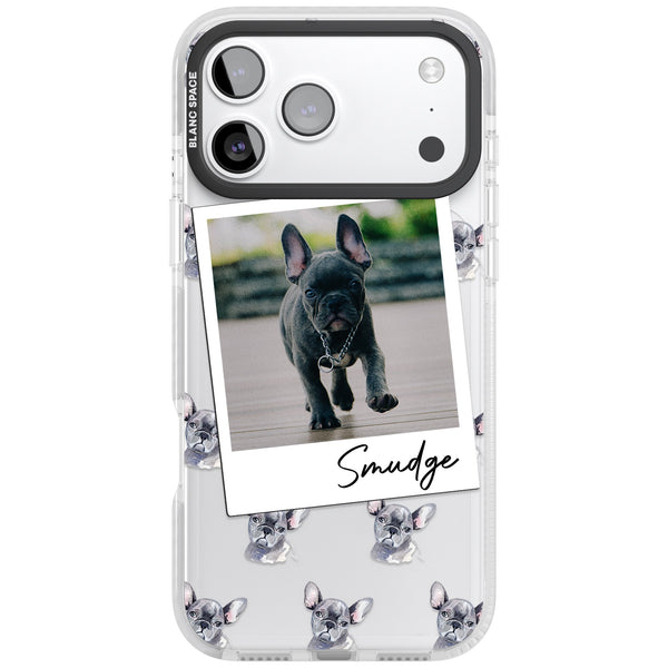 Personalised Grey French Bulldog Instant Camera Photo