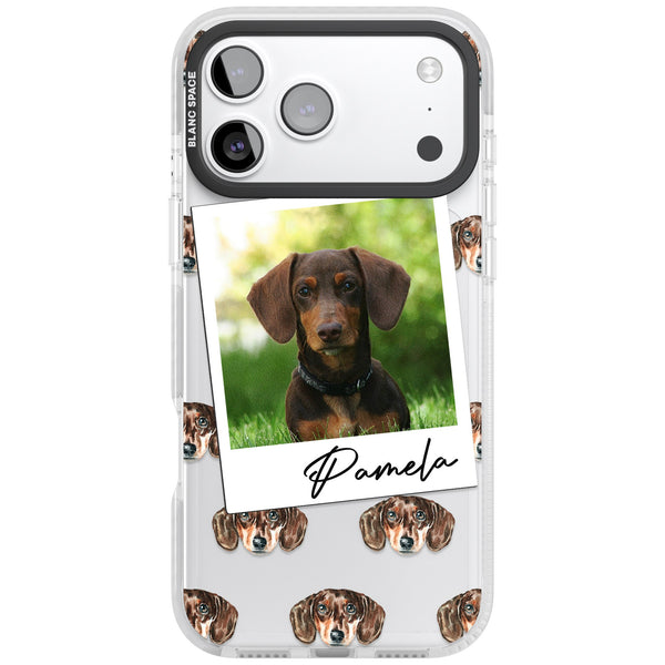 Personalised Brown Dachshund Instant Camera Photo