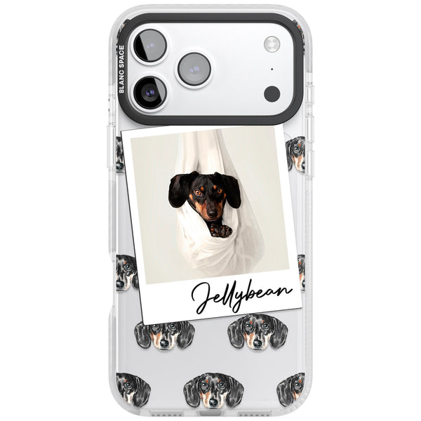 Personalised Black Dachshund Instant Camera Photo