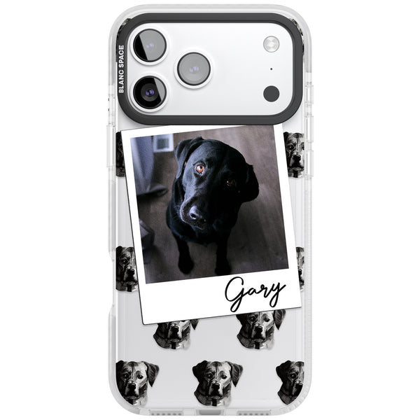 Personalised Black Labrador Instant Camera Photo