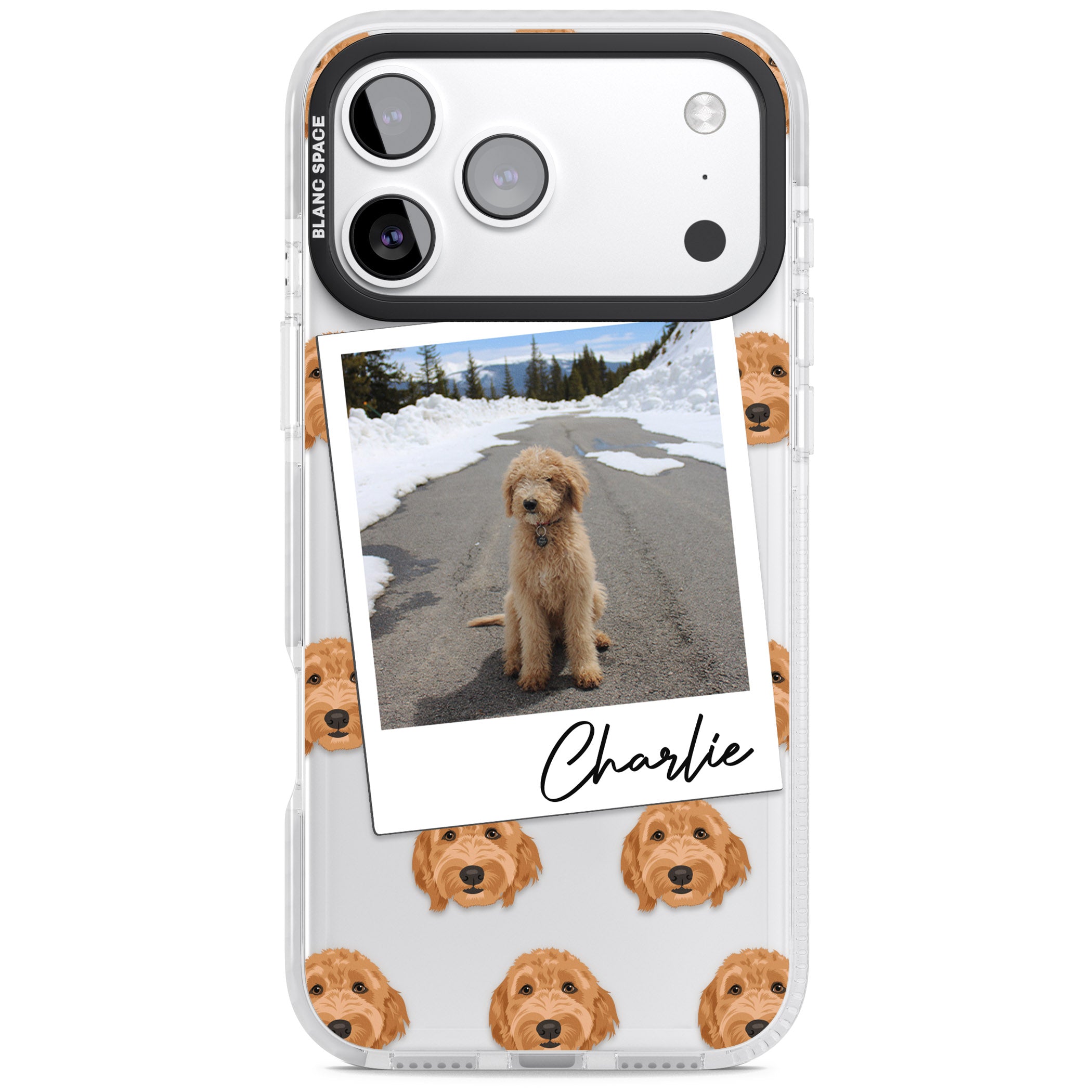 Personalised Golden Doodle Dog Photo iPhone 17 Pro Impact Clear Phone Case