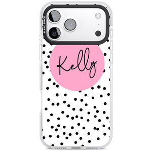 Personalised Pink Circle & Dots