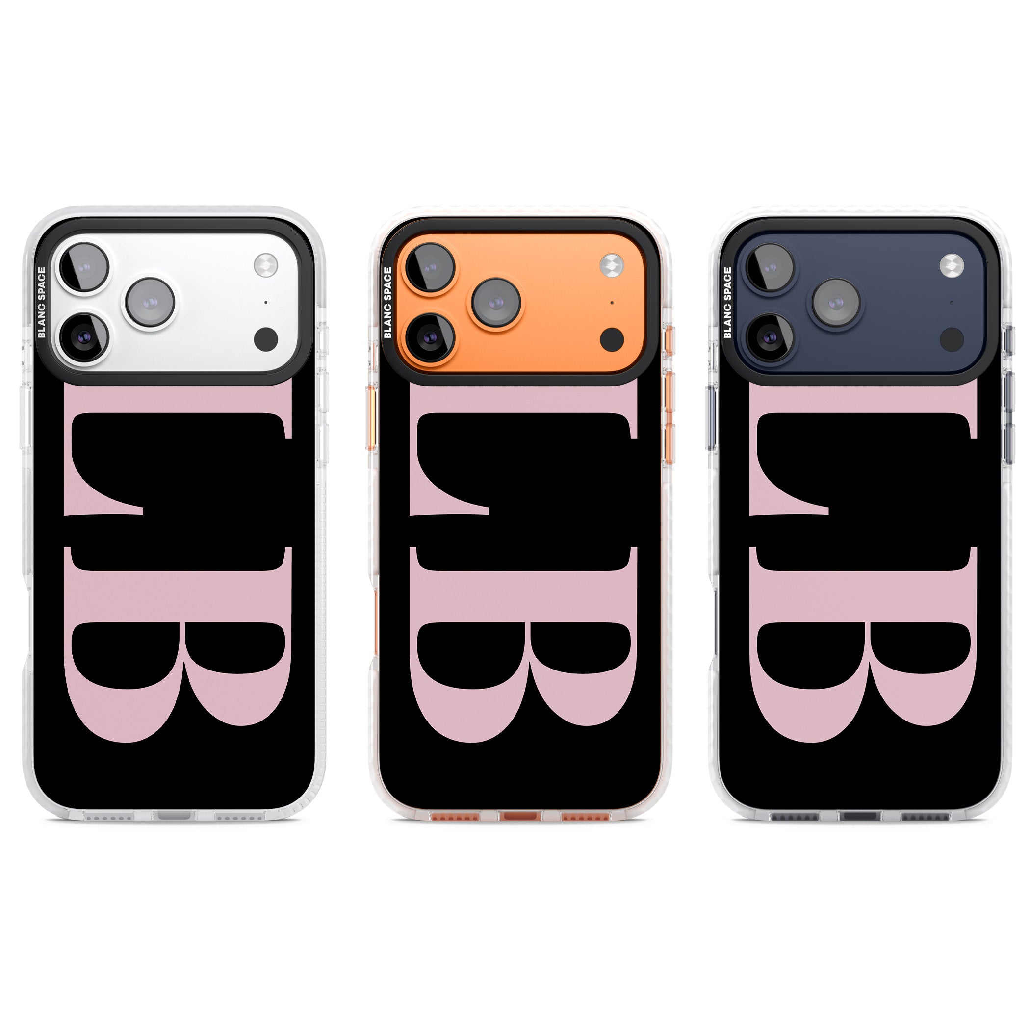 Personalised Pink & Black Green Letters iPhone 17 Pro Impact Clear Phone Case APT Impact Protection