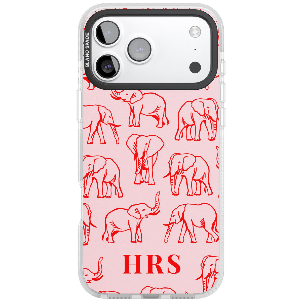 Scarlett Elephants iPhone 17 Pro Max Impact Clear Phone Case front