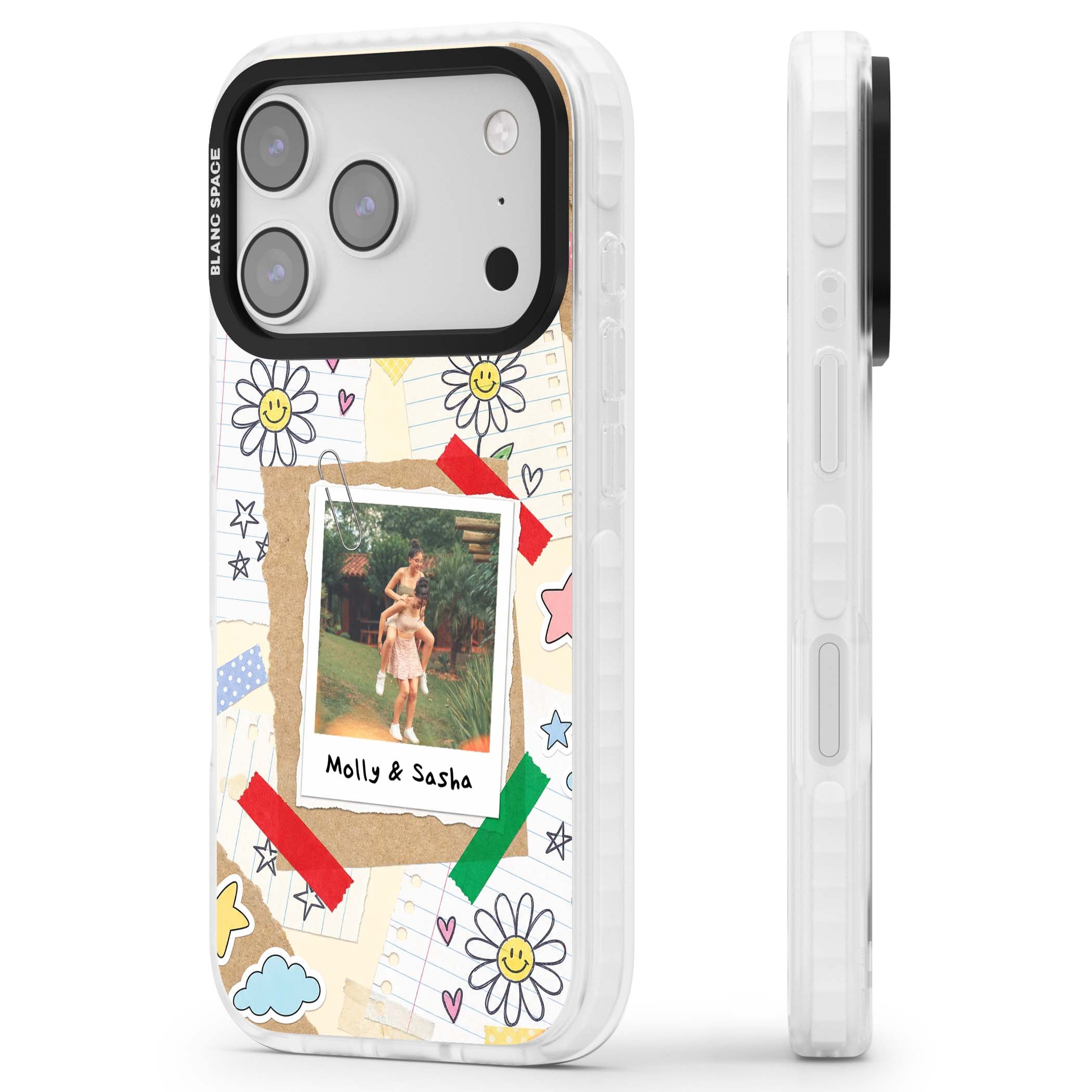 Scrapbook Photo coquette iPhone case | Black Impact case for iPhone 17 Pro, iPhone 17 Pro Max