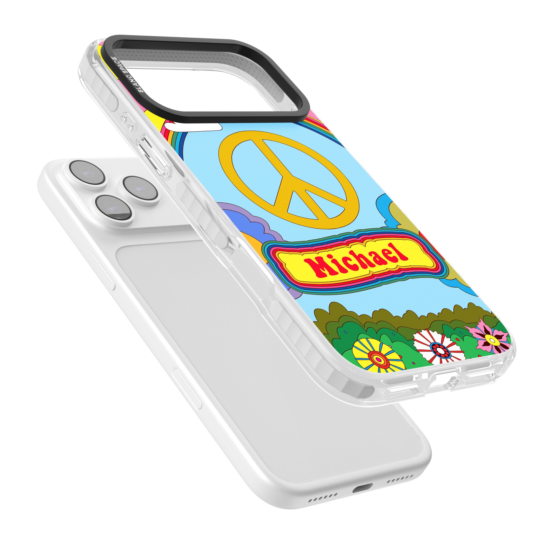 Personalised Happy Days iPhone 17 Pro Impact Clear Phone Case Colours