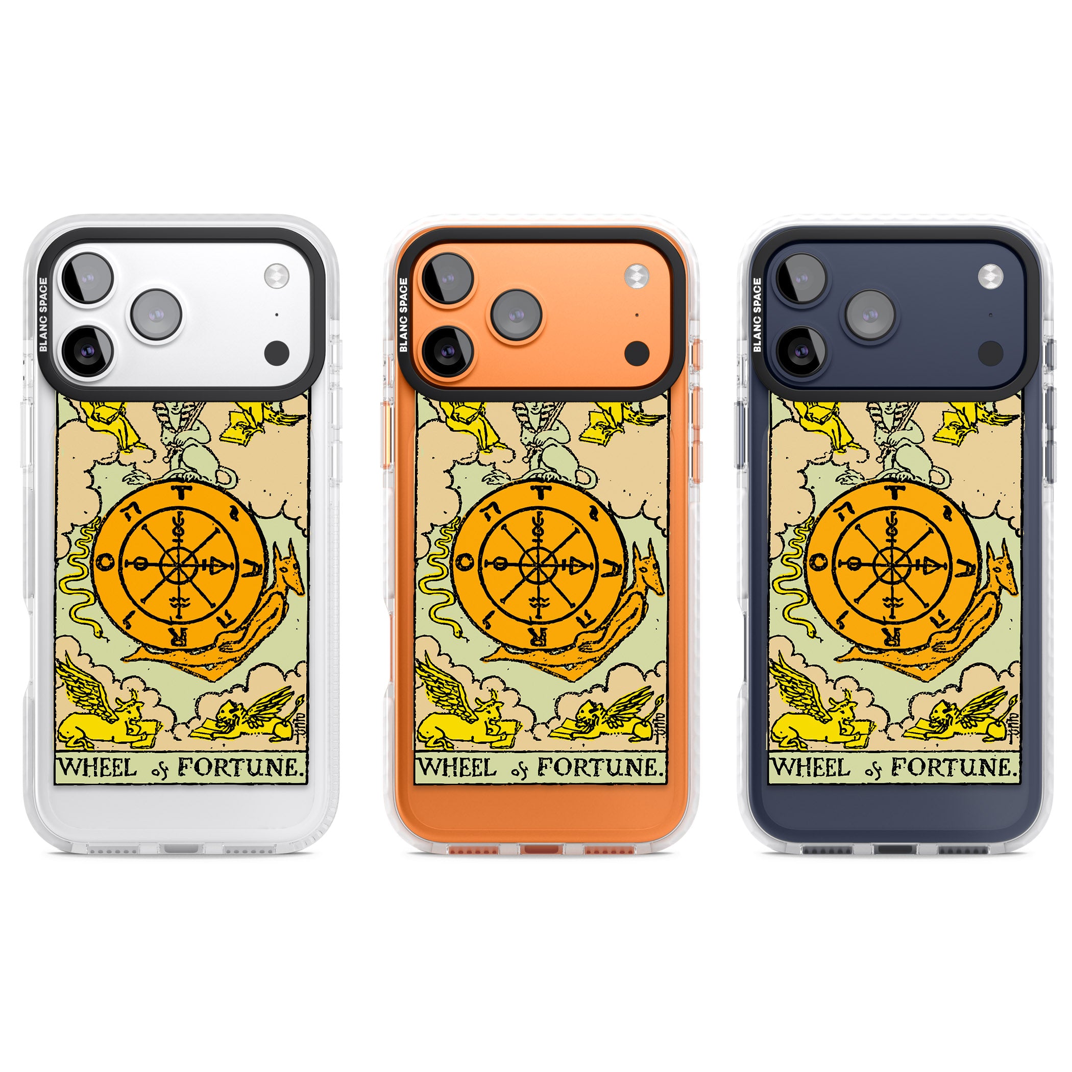 Personalised Wheel Of Fortune Tarot Card (Color) iPhone 17 Pro Impact Clear Phone Case APT Impact Protection