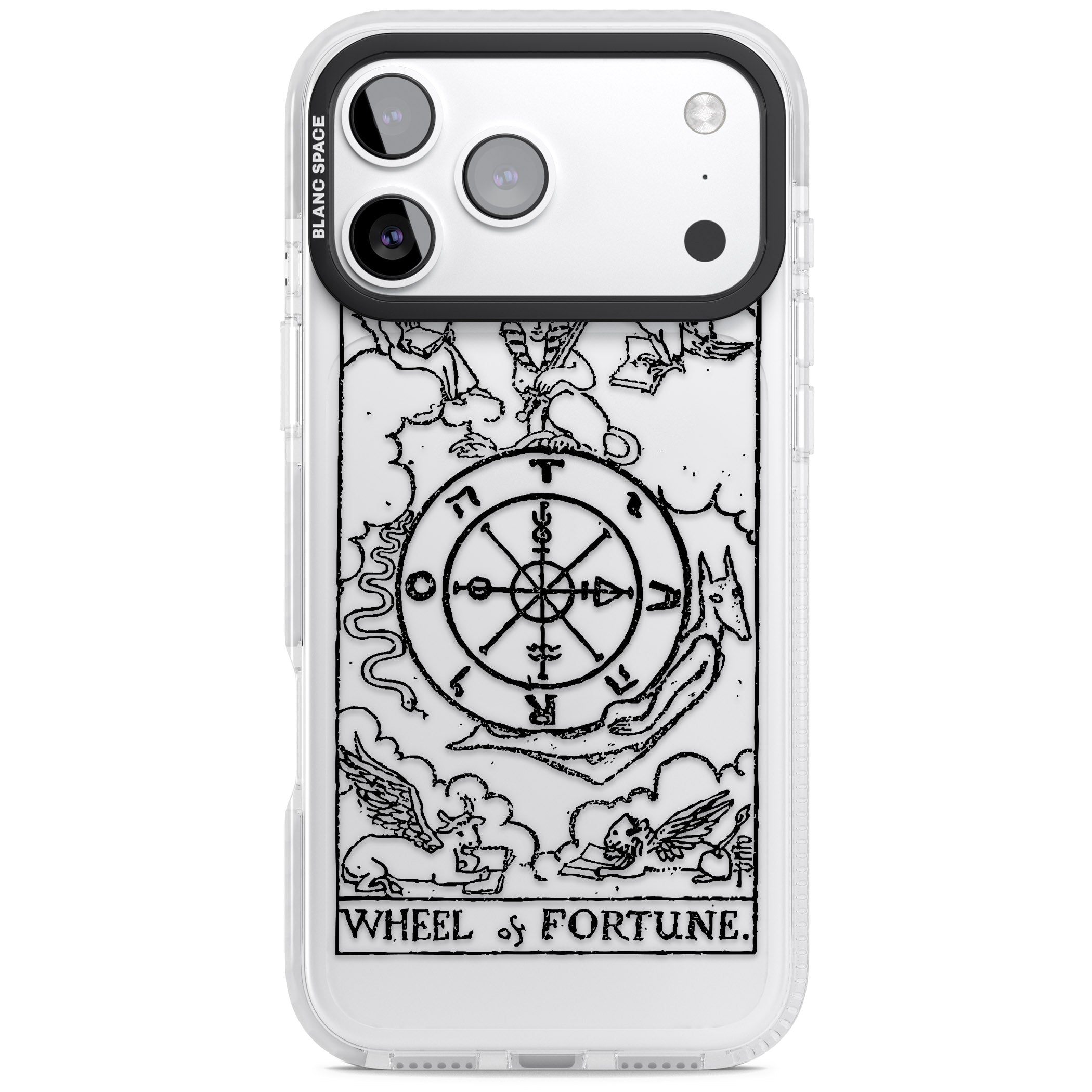 Personalised Wheel Of Fortune Tarot Transparent iPhone 17 Pro Impact Clear Phone Case
