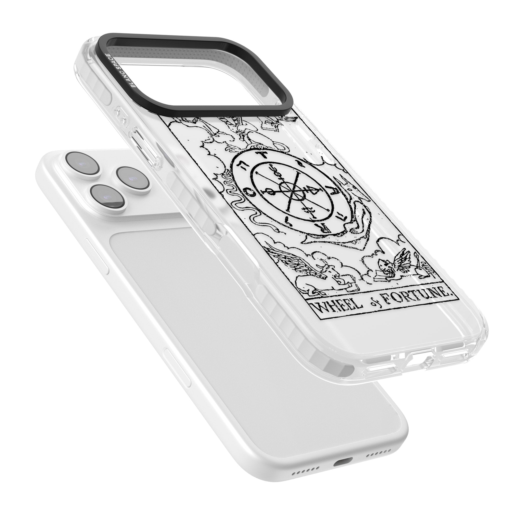 Personalised Wheel Of Fortune Tarot Transparent iPhone 17 Pro Impact Clear Phone Case Colours