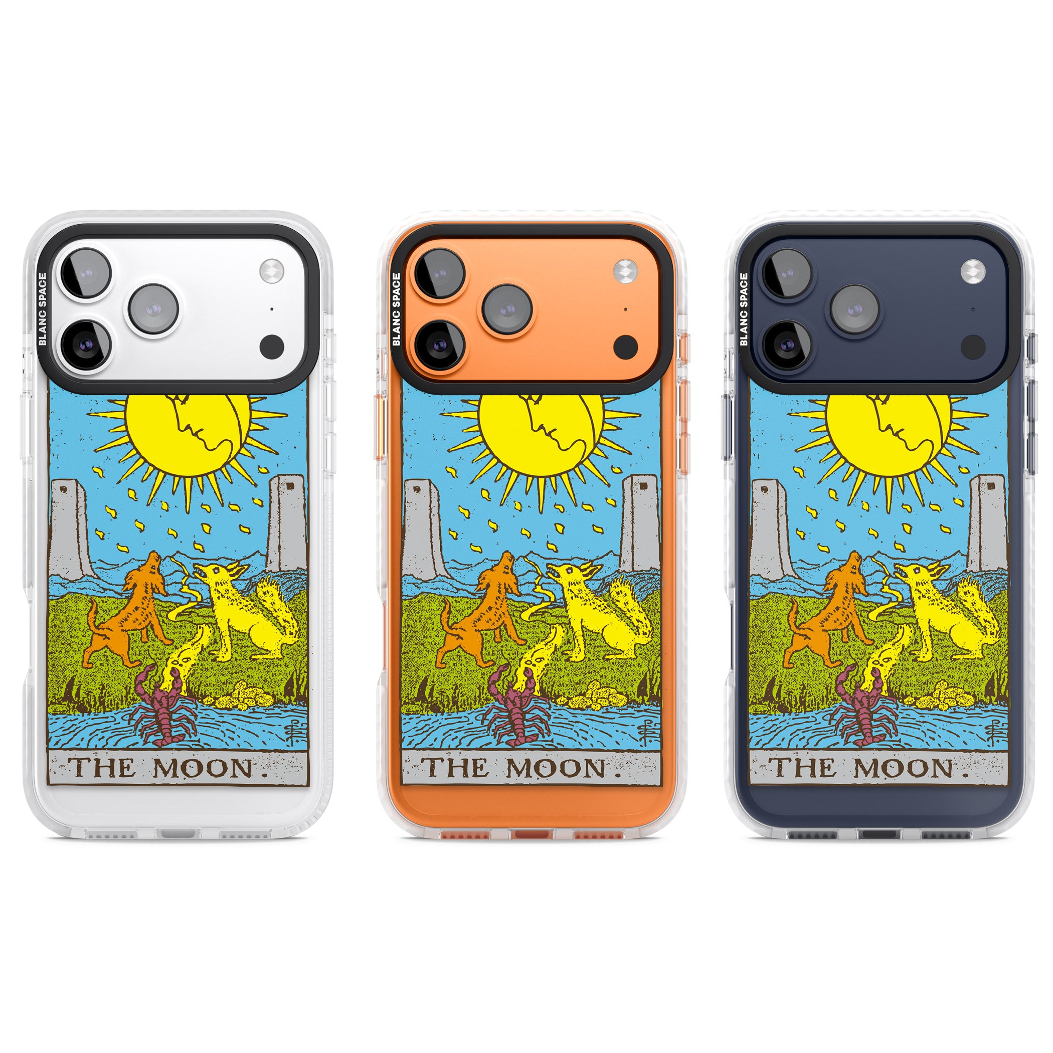 Personalised The Moon Tarot Card (Color) iPhone 17 Pro Impact Clear Phone Case APT Impact Protection