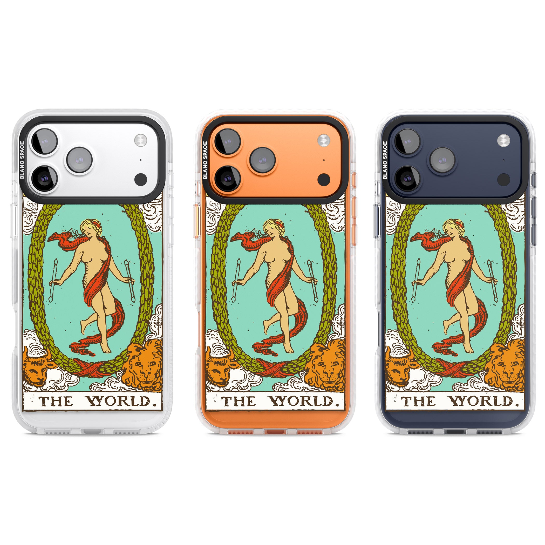 Personalised The World Tarot Card (Color) iPhone 17 Pro Impact Clear Phone Case APT Impact Protection