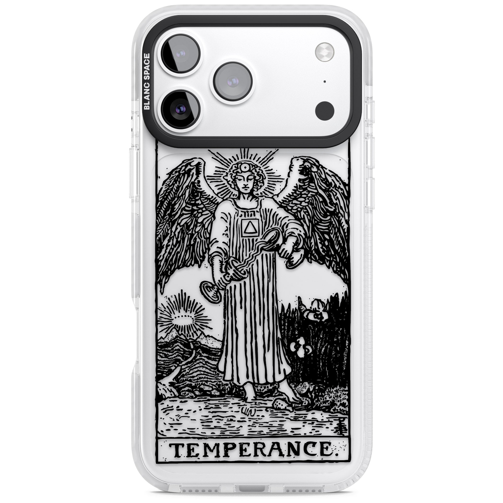 Personalised Temperance Tarot Card (Clear) iPhone 17 Pro Impact Clear Phone Case