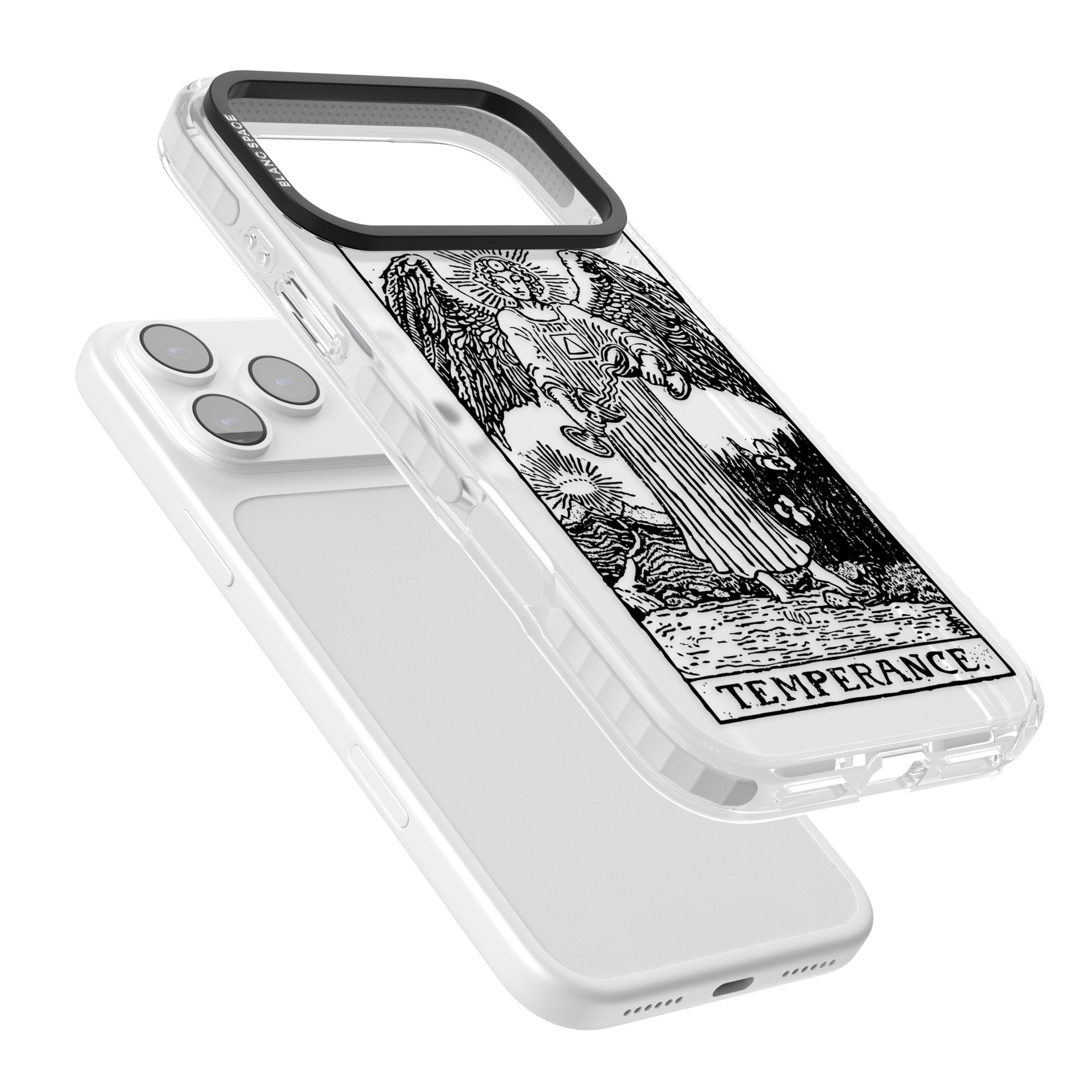 Personalised Temperance Tarot Card (Clear) iPhone 17 Pro Impact Clear Phone Case Colours