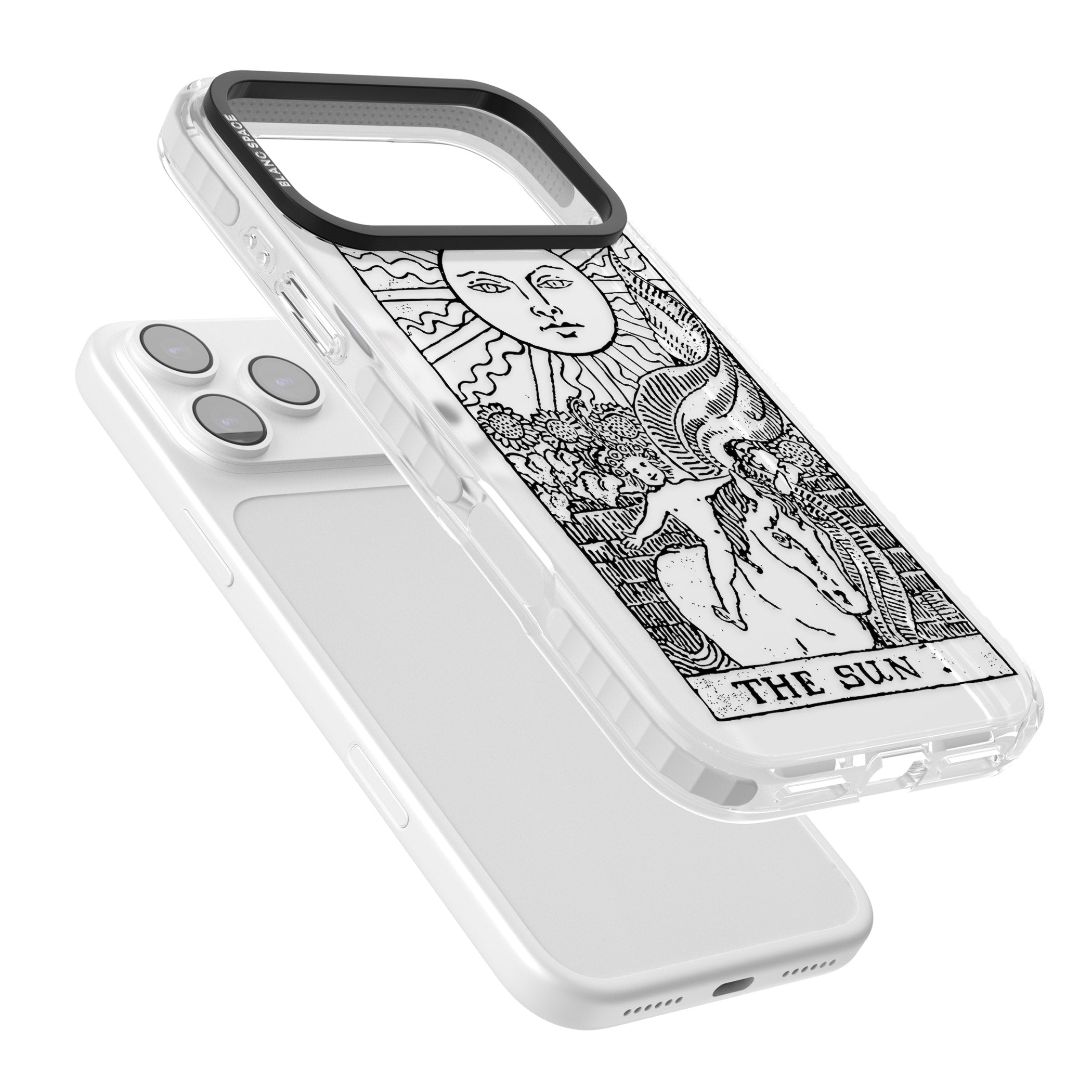Personalised The Sun Tarot Card (Clear) iPhone 17 Pro Impact Clear Phone Case Colours