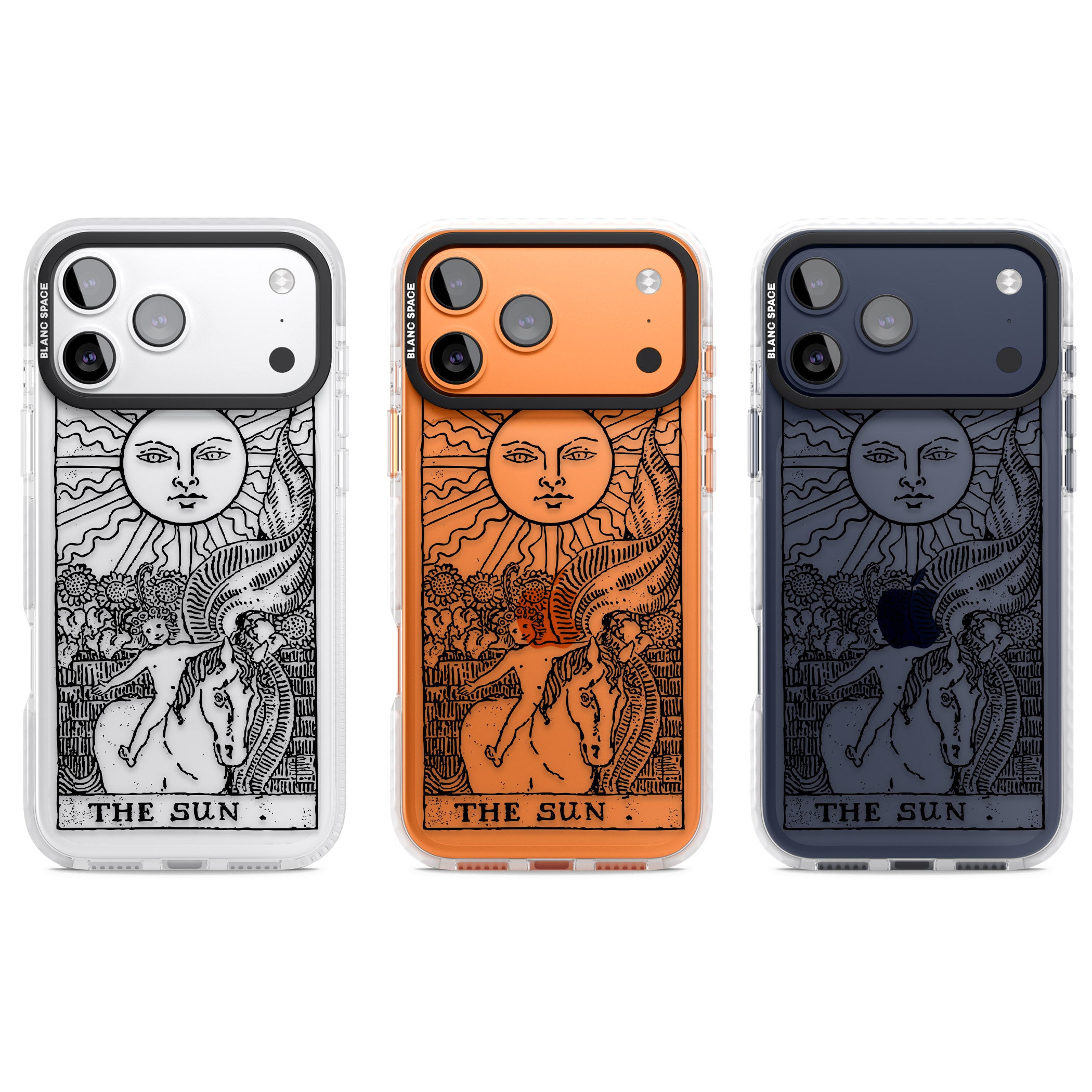 Personalised The Sun Tarot Card (Clear) iPhone 17 Pro Impact Clear Phone Case APT Impact Protection