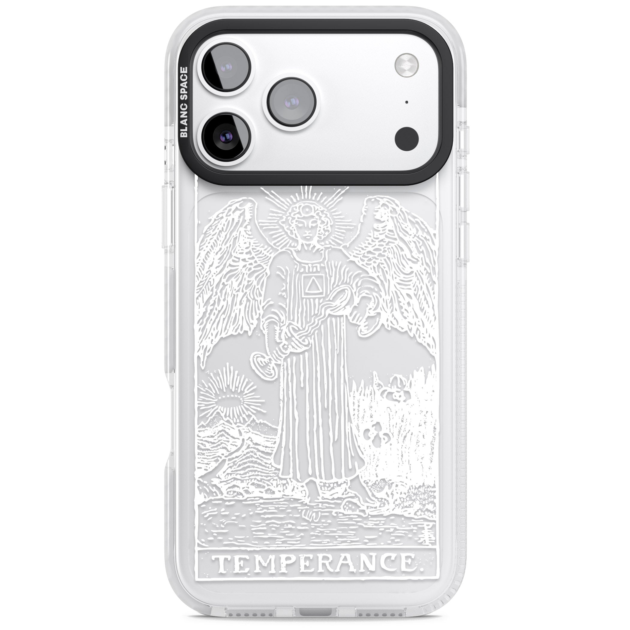 Personalised Temperance Tarot Card (White) iPhone 17 Pro Impact Clear Phone Case