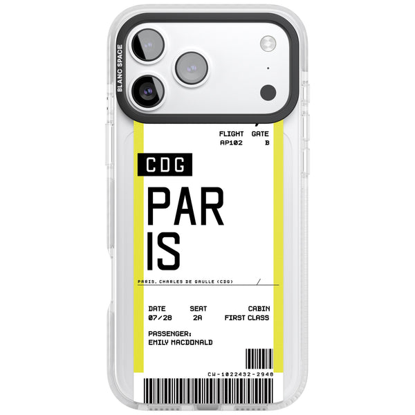 Personalised Paris Boarding Pass