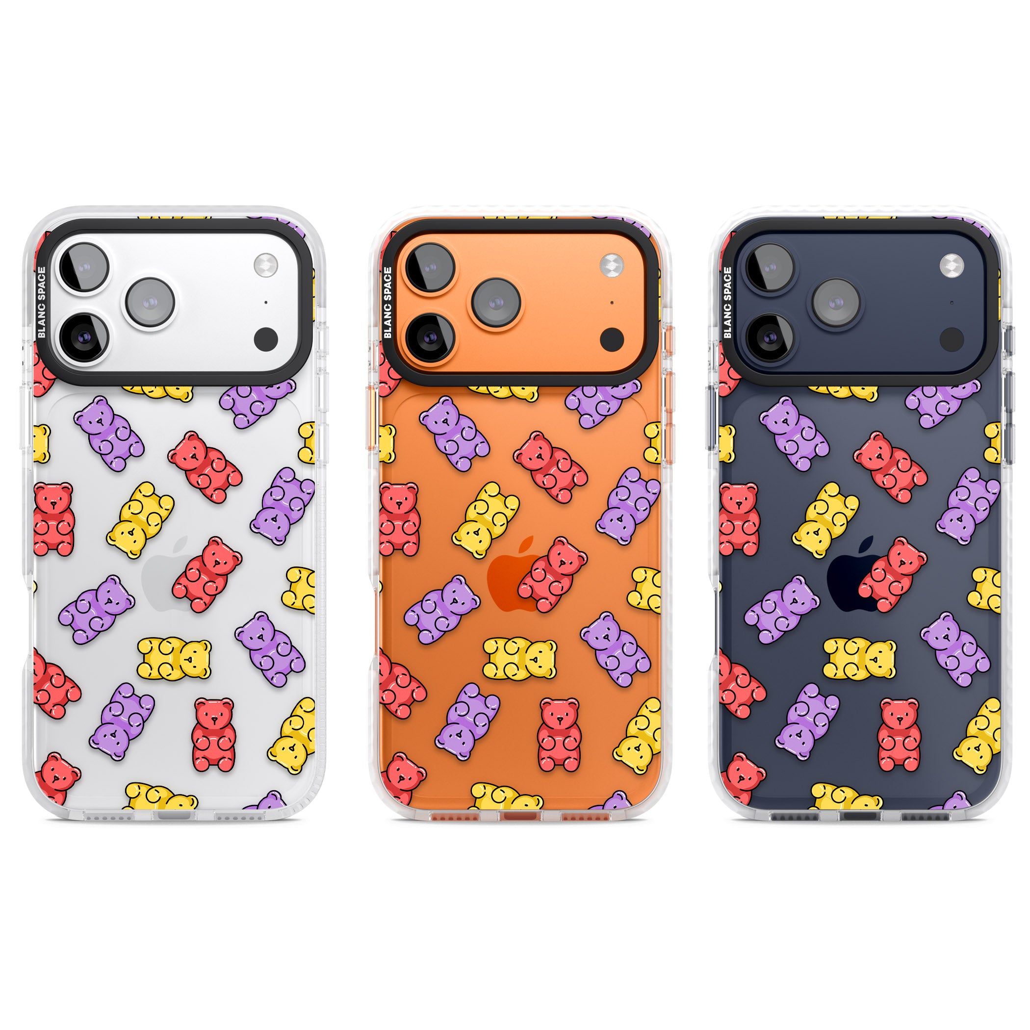 Gummy Bear Pattern iPhone 17 Pro Impact Clear Phone Case APT Impact Protection