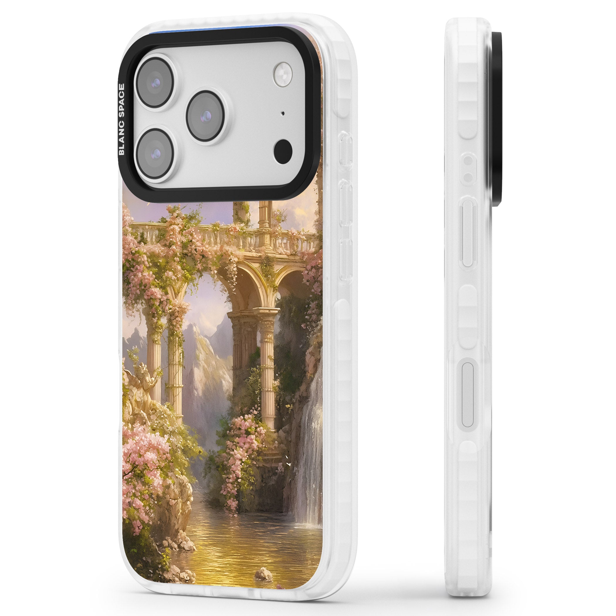 Castle River iPhone 17 Pro Impact Clear Phone Case Side Profile