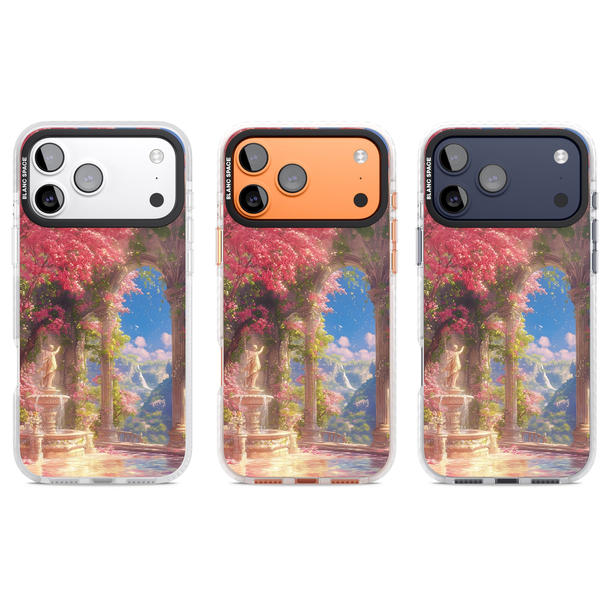 Castle Blossom iPhone 17 Pro Impact Clear Phone Case APT Impact Protection