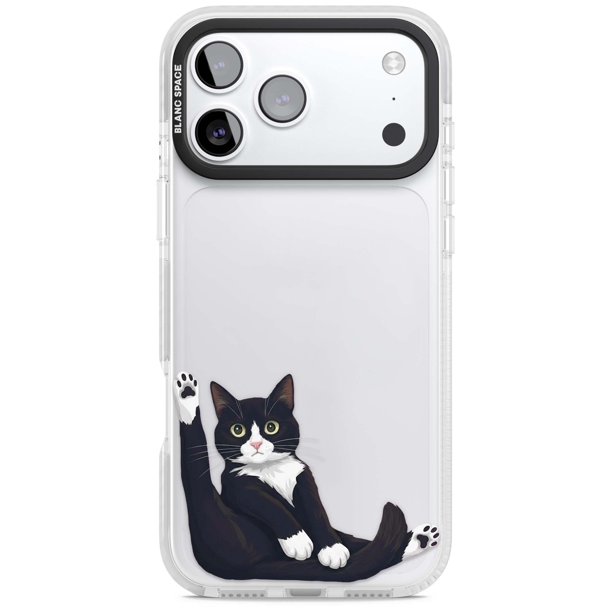 Mid-Groom Cat animals iPhone case | Black Impact case for iPhone 17 Pro, iPhone 17 Pro Max