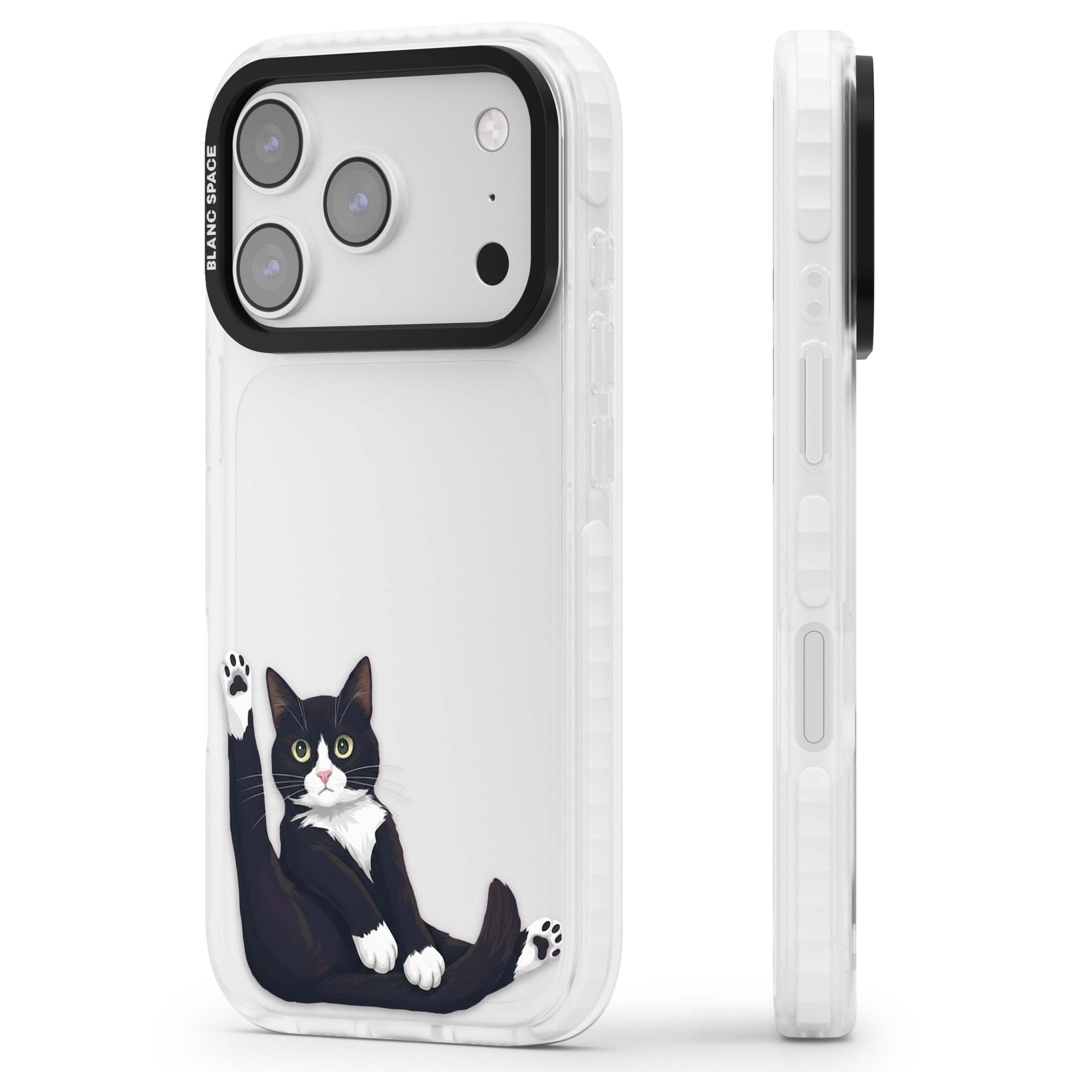 Mid-Groom Cat animals iPhone case | Black Impact case for iPhone 17 Pro, iPhone 17 Pro Max