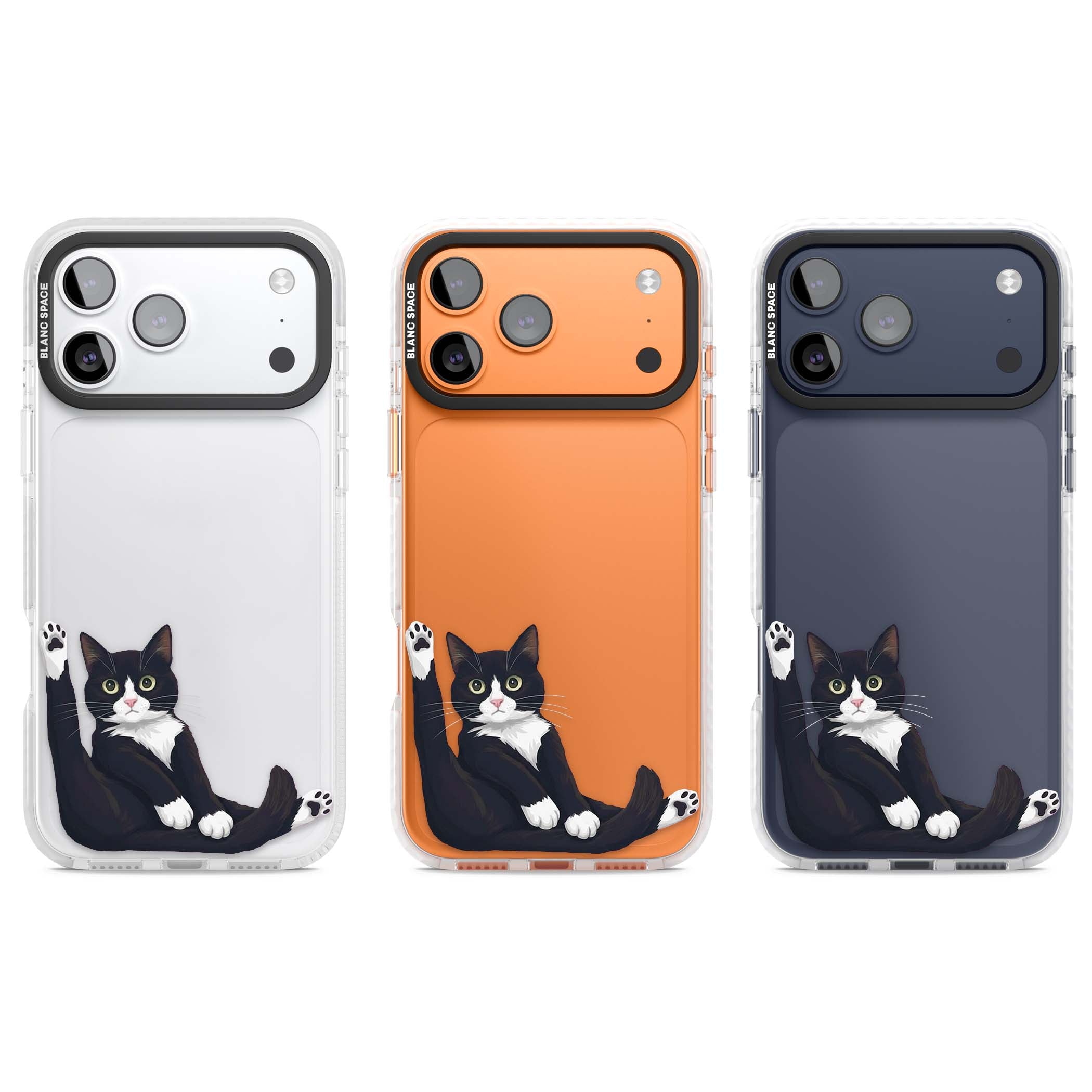 Mid-Groom Cat animals iPhone case | Black Impact case for iPhone 17 Pro, iPhone 17 Pro Max